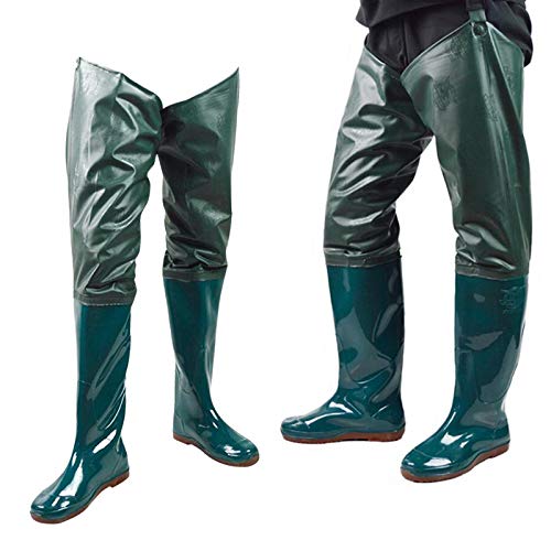Botas de pesca antideslizantes con suela rígida de PVC para vadeo 7
