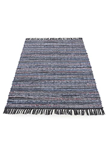 CarpetFine Tappeto a tessitura Kilim Chindi Nero