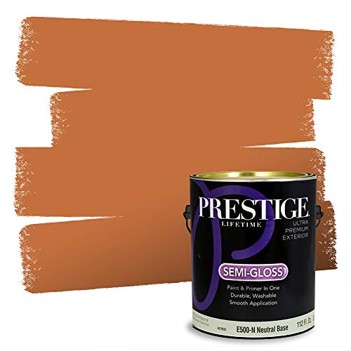 PRESTIGE Paints Exterior Paint and Primer In One, 1-Gallon, Semi-Gloss, Comparable Match of Sherwin Williams* Yam*