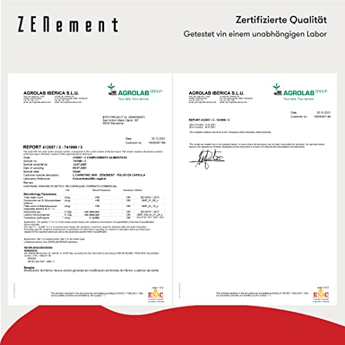 L-Carnitin Zenement 180 vegane Kapseln hochdosiert