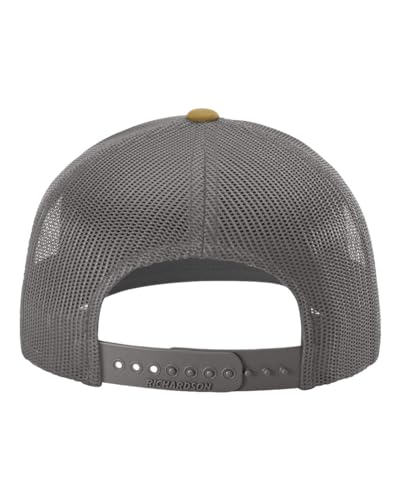 Image of Classic Richardson Trucker Cap - Tri-Tone Mink Beige /Charcoal /Amber Gold