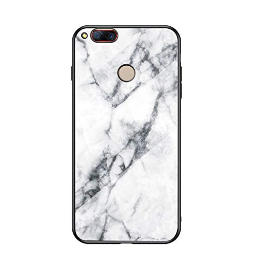 Rfvzubemok Kompatibel mit ZTE Nubia Z17 Mini Hülle,3 in 1 (PC Glas Rückwand+TPU Silikon) Anti-Sturz Handyhülle White