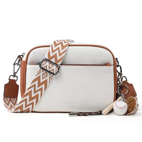 Crossbody Bags for Women Trendy,Vegan Leather Crossbody Purses for Women Small Shoulder Bag Handbags with Wide Strap