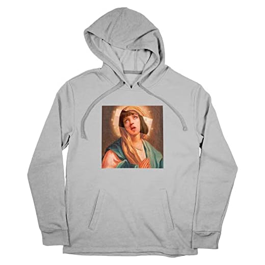 Virgin Mia Wallace Pulp Fiction Grå Unisex Hoodie Size L