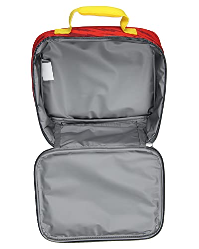 Image of Bioworld DC Comics The Flash Character Lightning Bolt Logo Insulated Lunch Box Tote 12 inch