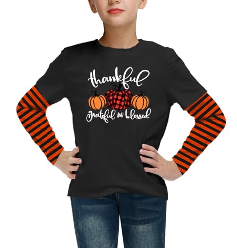 Image of Remimi Unisex Kids Christmas Long Sleeve Shirt Xmas Print Stripe Shirts 2-12 Years