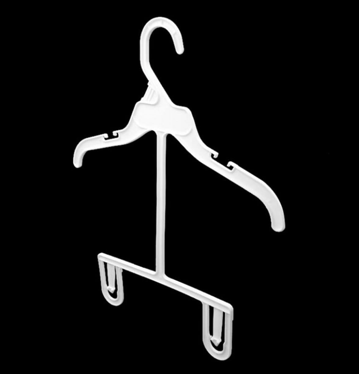 WellieSTR Anti-Slip Plastic Baby Nursery Closet Hangers, 50 Pieces, White, 25cm(S)