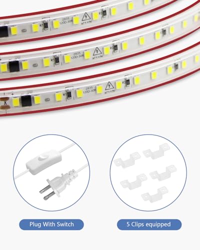 Tira LED de 2M 110V Luz Fría 6000K Flexible e Impermeable miniatura 3
