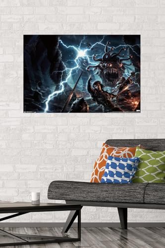 Poster de qualité supérieure Donjons et Dragons Battle avec support mural