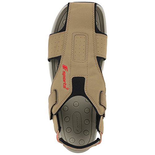 Image of Fsports Men's SP4 Series Brown Synthetic Casual Sandals 6UK