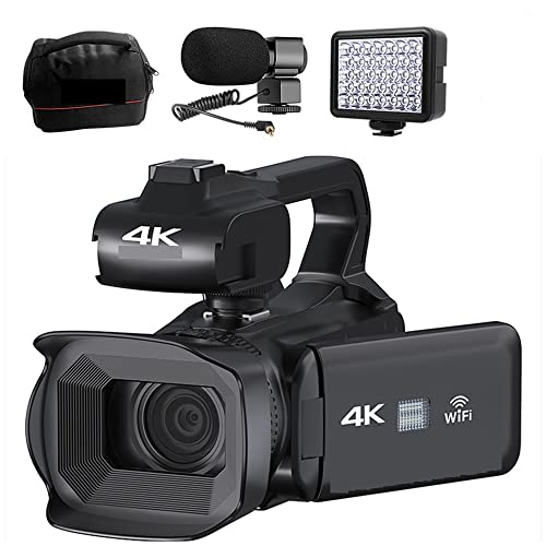 Caméscope 4K autofocus pour filmer sans flou, grand écran tactile 4" et micro externe