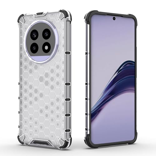 Image of Hard PC Back Case Cover for Realme 14 Pro Lite Honeycomb Pattern Anti Slip Ultra Thin Shockproof Reinforced Corners (Polycarbonate|Clear)