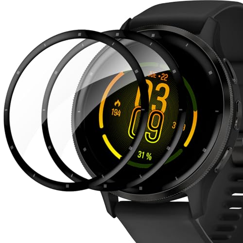 Cable Leader 2 Stück Schutzfolie für Panzerglas für Garmin Venu 3 HD Anti-Kratzer Anti-Fingerabdruck Passgenau Venu 3 Schutzglas 3D Gebogen Hohe Empfindlichkeit Ohne Luftblasen Anti-Staub Glasfolie