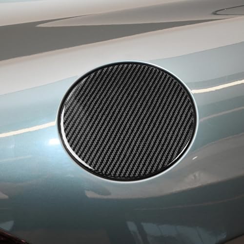UOADA Real Carbon Fiber Soft Sticker Decal Cover Fuel Cap Compatible with Jaguar F-Type 2013-2024 2014 2015 2016 2017 2018 2019 2020 2021 2022 2023 Exterior Accessories Black.