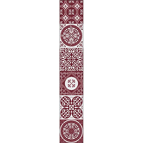Plage 260591 Decoración Adhesiva para Azulejos, Vinilo, Rojo, 15x15 cm, 6 Unidades