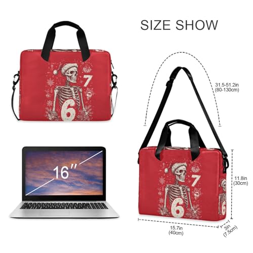Maletín para laptop 15.6 in rojo con correa y manija miniatura 5