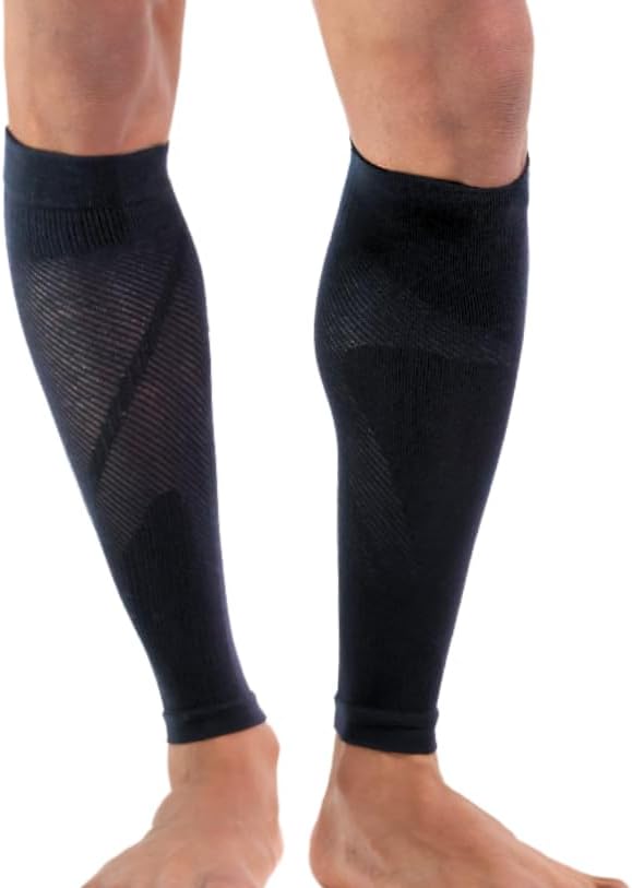 CompressionZ Calf Compression Sleeves for Men & Women | Running Shin Splint Support - Footless Socks Varicose Pain Relief