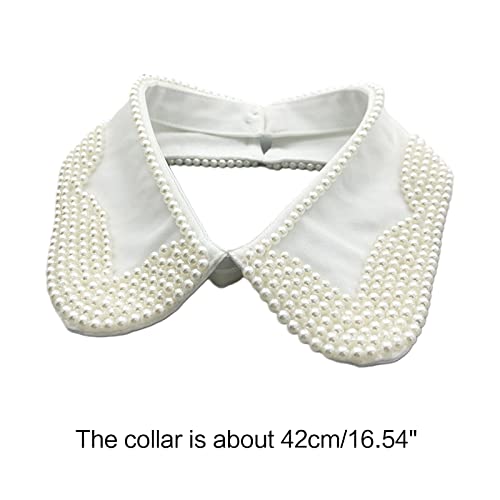Detachable Collar Pearls Embellished False Collar Accessories for Valentines Day3