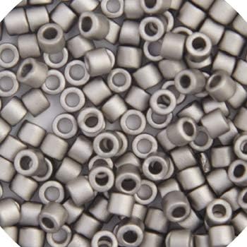 Miyuki 15/0 Delica Seed Beads 5.2gms - DIY Bead Jewelry in Silver Matte Metallic
