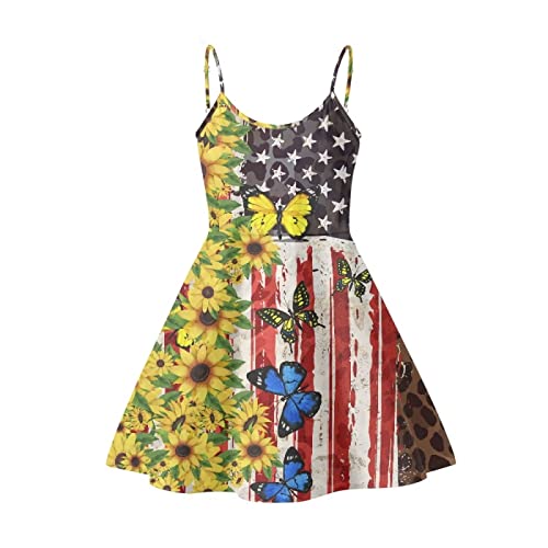 Image of Coloranimal Women's Summer Sleeveless Casual Swing Dresses with Loose Fit Beach Sundress