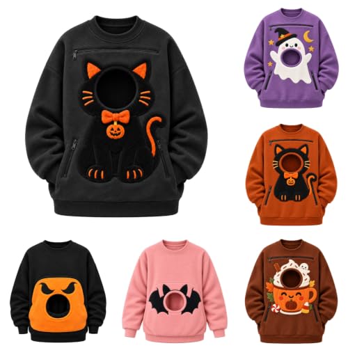 Halloween Sweatshirts for Women Pet Pouch Sweatshirt Cat Carrier Pullover - image 1