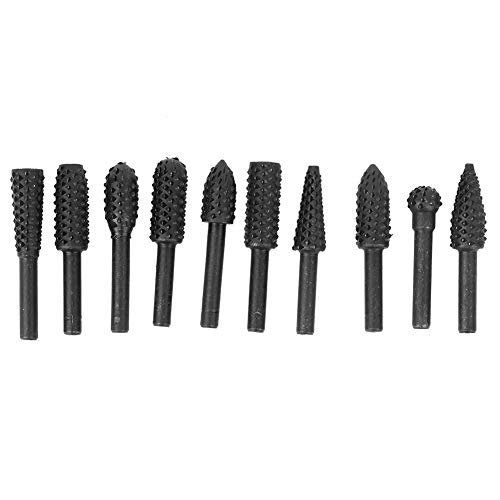 Set de 10 fresas de carburo para madera 1/4 pulg. vástago miniatura 7