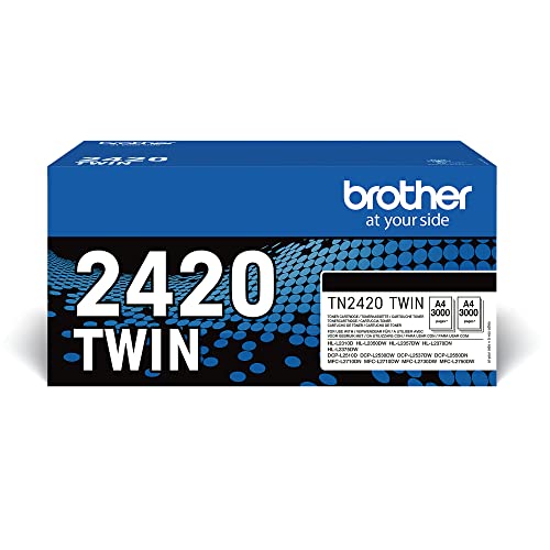 Brother TN2420TWIN | Lot de 2 TN2420 | Cartouche de Toner Original | Noir | Norme ISO jusqu'à 2 x...