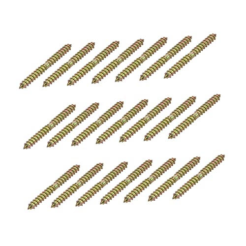 SOLUSTRE 40pcs Zinc Galvanized Self-Tapping Thread Screws Double-Headed for Wood to Wood Connections