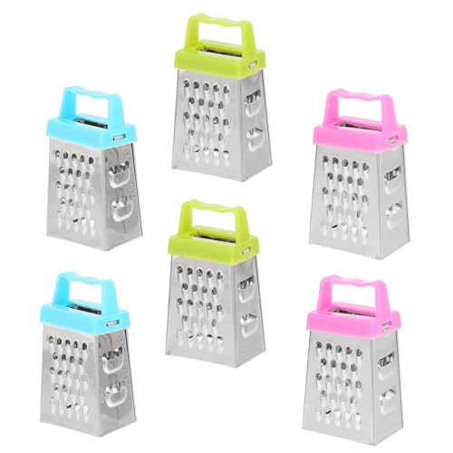 iplusmile 6個 ミニチーズグレーター ステンレス製四面おろし器 野菜ポテトスライサー 軽量コンパクト 携帯便利 キッチン調理用品