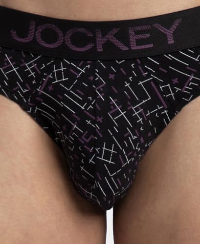 Image of Jockey FP22 Men Super Combed Cotton Elastane Stretch Printed Brief with Ultrasoft Waistband (Prints May Vary)
