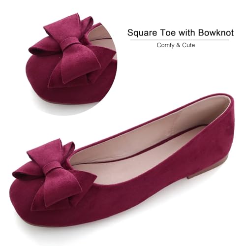 Image of Dear Time Women's Flats Shoes Bowknot Dressy Ballets Loafers Wedding Business Casual Walking Shoes