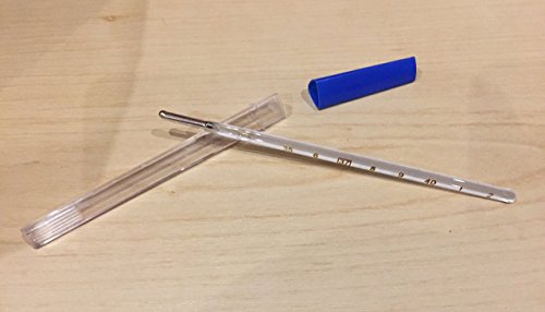 HG - Term�metro pedi�trico peque�o, de cristal, prism�tico, estilo antiguo