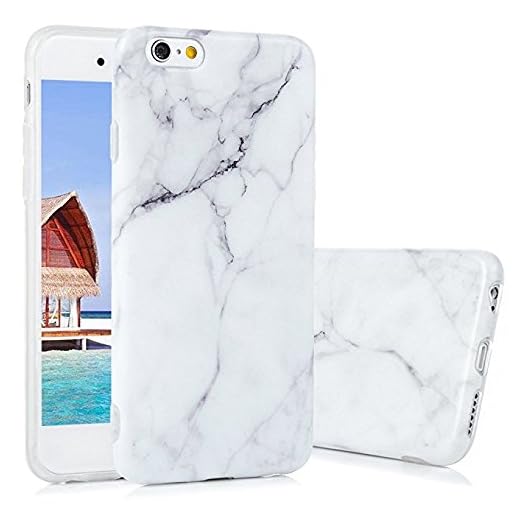 KASOS Coque pour iphone 6, iphone 6s Marbre Souple Transparant Housse IMD Design Case Bumper Étui Coque de Protection en TPU Soft Silicone