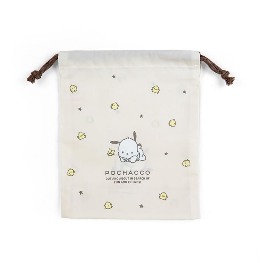 Sanrio 254550 Pochacco Drawstring Bag with Gusset, S