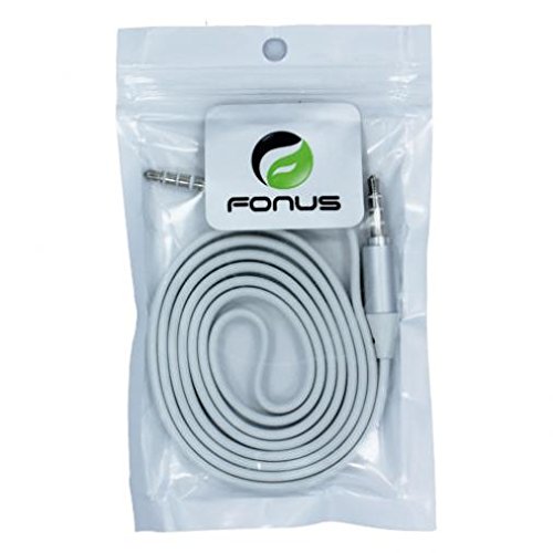 Cable Auxiliar 3.5mm para Auto y Audio Blanco Plano miniatura 2