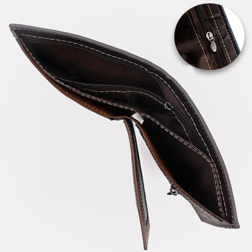 Mens Bifold Wallet Blocking Slim Minimalist Front Pocket - Thin & Stylish with ID Window 22(blue)3