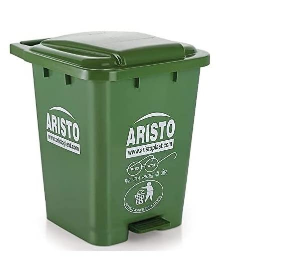 ARISTO Plastic Pedal Garbage Waste Dustbin 45 LTR GREEN