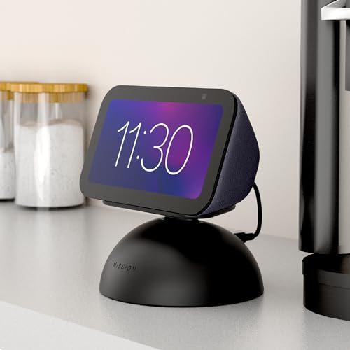 Image of Echo Show 5 Bundle: Includes, Echo Show 5 (3rd Gen, 2023 release) | Charcoal and Made for Amazon Battery Base | Charcoal