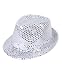 Buckletown Sequined Fedora Hat (Silver)