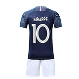 camiseta futbol francia 2018 Tipo de deporte: fútbol. LJP FFF - Camiseta de fútbol de la Copa del Mundo de la Copa del Mundo 2018 con Pantalones Cortos, Color Azul10, tamaño 28