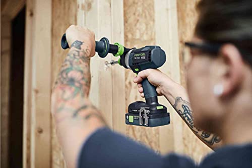 Festool Akku-Schlagbohrschrauber TPC 18/4 5,0/4,0 I-Set/XL QUADRIVE (mit Akkupacks, Schnellladegerät, Werkzeugfutter, Schnellspannbohrfutter, Zusatzhandgriff, Winkelvorsatz,Bitkassette), im Systainer – Bild 6