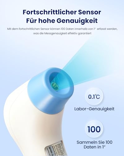 Fieberthermometer für Babys Kinder und Erwachsene, kontaktloses Stirnthermometer Infrarot Digital...