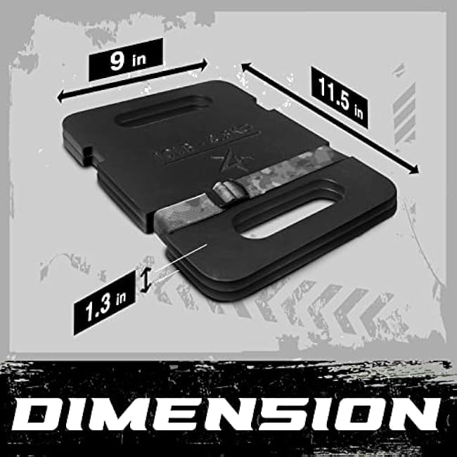 Yes4All Adjustable Ruck Weight with Straps for Rucking, Swings, Squat & Strength Training - Multiple Weights: 10LB to 40LB