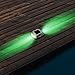 JIGUOOR Solar Deck Lights LED Driveway Lights Solar Powered Dock Light Outdoor IP68 Waterproof Road Markers for Step Sidewalk Stair Boat Garden Ground Pathway Yard (Green, 1 Pack)