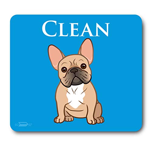 French Bulldog Dog Butt Clean Dirty Dishwasher Magnet, Reversible Dish Washer Refrigerator Sign, Double Sided Strong Kitchen Flip Indicator, Bonus Magnetic Plate, Funny Bulldog Design #TOP1