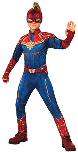 Rubie's Captain Marvel Children's Deluxe Hero Suit, Medium, Blue/Red