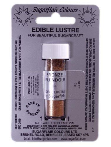 Polvere di zucchero commestibile color bronzo per