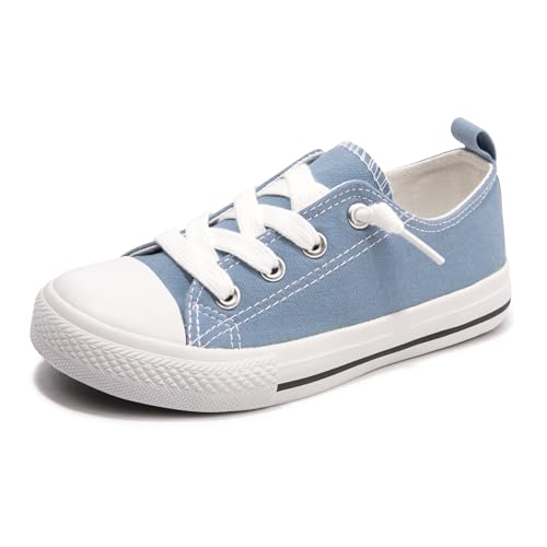 BENEKER Kids Slip On Canvas Sneakers,Girls & Boys Lightweight Casual Shoes, Wide Toddler Sneakers for Little Big Kids, Non-Slip Breathable Play Tennis Shoes