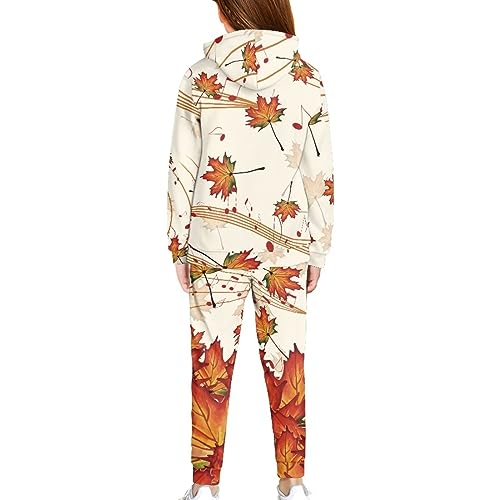 Belidome 2 Piece Sweatpants and Hoodie Set for Girls Kids Teens Boys Tracksuit for Running Cycling Hiking Party Wear4