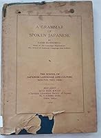 A grammar of spoken Japanese B0008BV3FM Book Cover